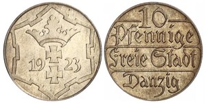 10 Пфенниг Gdansk (1920-1939) Никель/Медь 