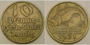 10 Пфеніг Данциг/Гданьск  (1454-1793) Бронза/Алюміній 