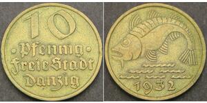 10 Пфеніг Данциг/Гданьск  (1454-1793) Бронза/Алюміній 