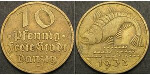 10 Пфеніг Данциг/Гданьск  (1454-1793) Бронза/Алюміній 