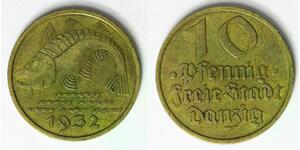 10 Пфеніг Данциг/Гданьск  (1454-1793) Бронза/Алюміній 