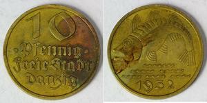 10 Пфеніг Данциг/Гданьск  (1454-1793) Бронза/Алюміній 