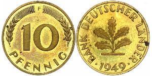 10 Пфеніг ФРН (1949-1990) Латунь/Залізо 