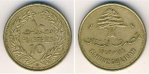 10 Піастр Ліван (1943 - ) Бронза 