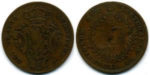 10 Рейс Азорські о-ви / Королівство Португалія (1139-1910) Мідь 