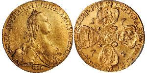 10 Рубль Российская империя (1720-1917) Золото Екатерина II (1729-1796)