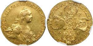 10 Рубль Российская империя (1720-1917) Золото Екатерина II (1729-1796)