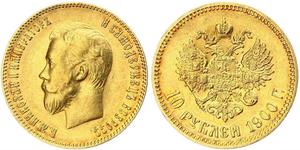 10 Рубль Російська імперія (1720-1917) Золото Микола II (1868-1918)