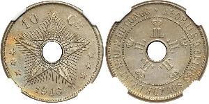 10 Сантім Бельгійське Конго (1908 - 1960) Мідь 