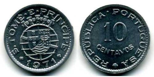 10 Сентаво Сан-томе и Принсипи (1469 - 1975) Алюминий 
