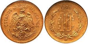 10 Сентаво Мексиканські Сполучені Штати (1867 - ) Бронза 