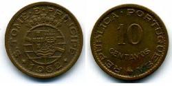 10 Сентаво Сан-Томе і Принсіпі (1469 - 1975) Бронза 