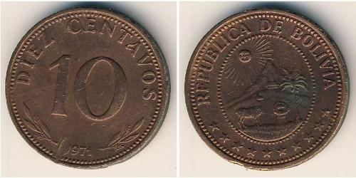 10 Сентаво Багатонаціональна Держава Болівія  (1825 - ) Мідь 