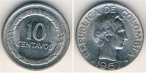 10 Сентаво Республика Kолумбия Никель/Медь 