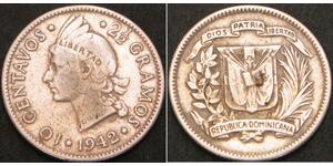 10 Сентаво Доминиканская Республика Серебро 
