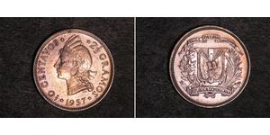 10 Сентаво Доминиканская Республика Серебро 