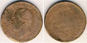 10 Сентесимо Kingdom of Italy (1861-1946) Медь Victor Emmanuel II of Italy (1820 - 1878)