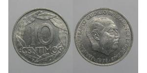 10 Сентімо Francoist Spain (1936 - 1975) Алюміній Франциско Франко(1892 – 1975)