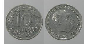 10 Сентімо Francoist Spain (1936 - 1975) Алюміній Франциско Франко(1892 – 1975)