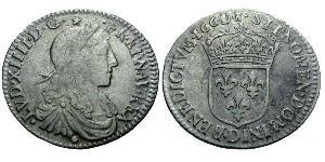 10 Соль Королевство Франция (843-1791) Серебро Людовик XIV (1638-1715)