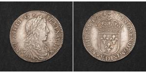 10 Соль Франкське королівство (843-1791) Срібло Людовик XIV (1638-1715)