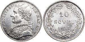 10 Сольдо Папська держава (752-1870) Срібло Григорій XVI