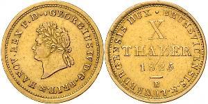 10 Талер Федеральные земли Германии Золото Георг IV (1762-1830)