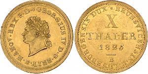 10 Талер Федеральні землі Німеччини Золото Георг IV (1762-1830)