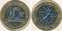 10 Franc 法蘭西第五共和國 Bimetal 