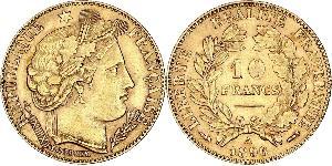 10 Франк Вторая французская республика (1848-1852) Золото 