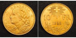 10 Франк Швейцарія Золото 