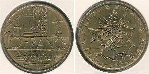 10 Франк Пятая французская республика (1958 - ) Латунь 