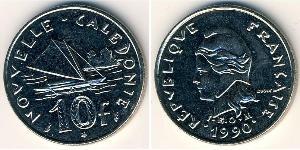 10 Франк Нова Каледонія (1853 - ) Нікель 