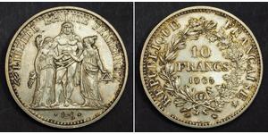 10 Франк French Fifth Republic (1958 - ) Срібло 