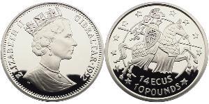 10 Фунт / 14 Экю Gibraltar (1704 - ) Серебро Елизавета II (1926-2022)