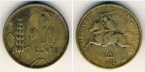 10 Цент Литва (1991 - ) Бронза/Алюміній 