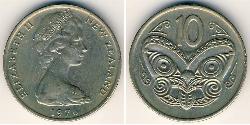 10 Цент Новая Зеландия Никель/Медь Елизавета II (1926-2022)