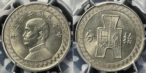 10 Цент Китайська Народна Республіка Нікель/Мідь 