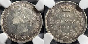 10 Цент Канада Серебро Виктория (1819 - 1901)