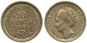 10 Цент Королевство Нидерланды (1815 - ) Серебро 