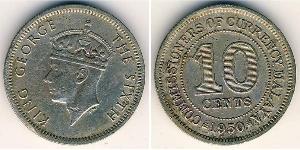 10 Цент Малайская Федерация (1948 - 1963) Серебро Георг VI (1895-1952)