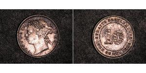 10 Цент Стрейтс-Сетлментс (1826 - 1946) Серебро Виктория (1819 - 1901)