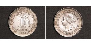 10 Цент Шри-Ланка (1948 - ) Серебро Виктория (1819 - 1901)