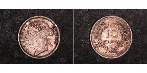 10 Цент Британский Гондурас (1862-1981) Срібло Вікторія (1819 - 1901)