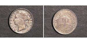 10 Цент Британский Гондурас (1862-1981) Срібло Вікторія (1819 - 1901)