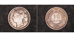 10 Цент Британский Гондурас (1862-1981) Срібло Вікторія (1819 - 1901)