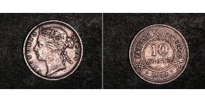 10 Цент Британский Гондурас (1862-1981) Срібло Вікторія (1819 - 1901)