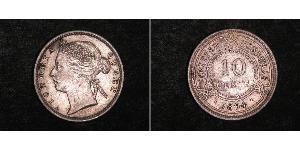 10 Цент Британский Гондурас (1862-1981) Срібло Вікторія (1819 - 1901)
