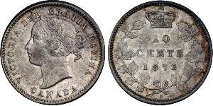 10 Цент Канада Срібло Вікторія (1819 - 1901)