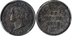 10 Цент Канада Срібло Вікторія (1819 - 1901)